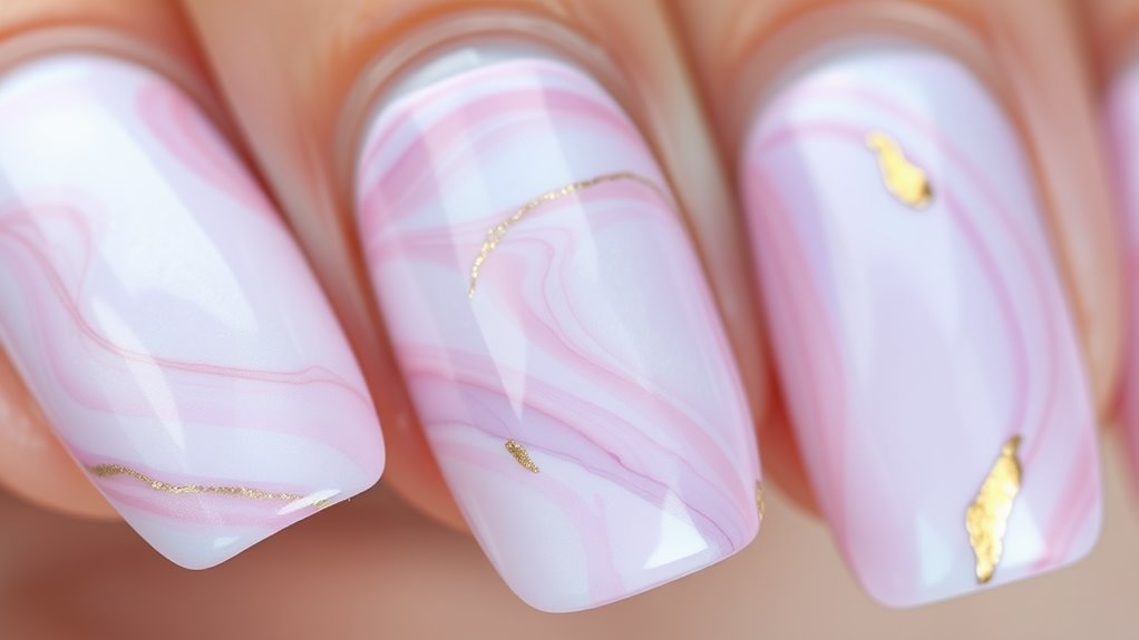 Abstract Watercolor Art Nails