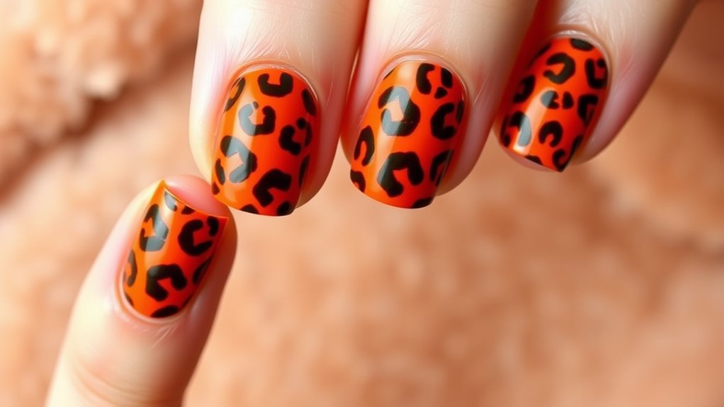 Orange Leopard Print